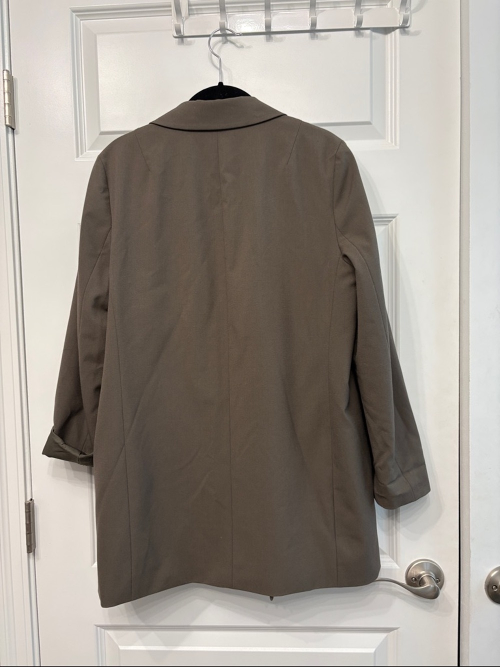 ALLSAINTS Aleida Lightweight Tri Blazer Jacket in Dark Olive Green - Picture 5 of 8
